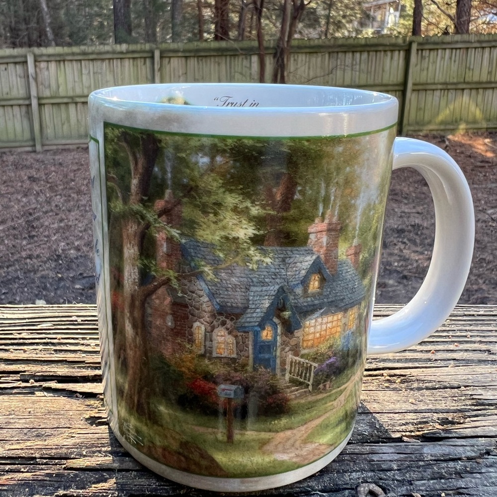 Thomas Kinkade Hometown Lake For The Gift of Art Coffee Mug
